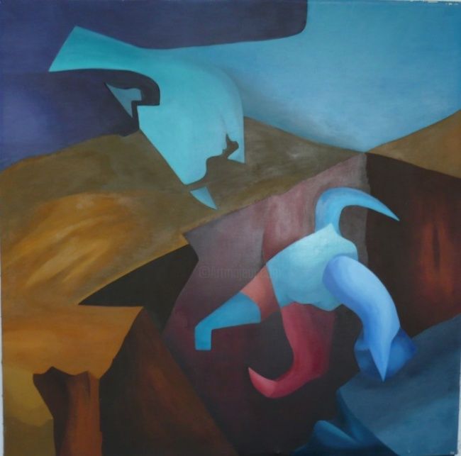 Pittura intitolato "L'Incoherense de l'…" da Julia Escalante Ramírez, Opera d'arte originale, Olio