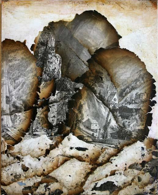 Peinture intitulée "Le port (paysage" par Ghislaine Escande, Œuvre d'art originale,