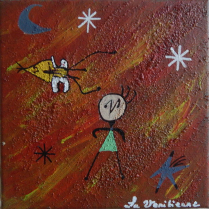 Pintura intitulada "Le poulpe taxi" por La Venitienne, Obras de arte originais