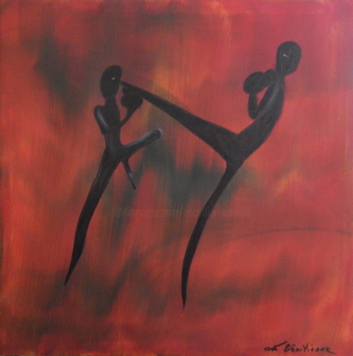 Painting titled "Savate" by La Venitienne, Original Artwork