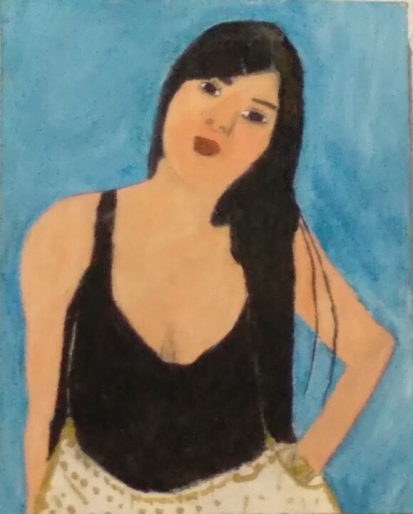 Peinture intitulée "Angelina" par Escritor Irineu Correia, Œuvre d'art originale, Acrylique