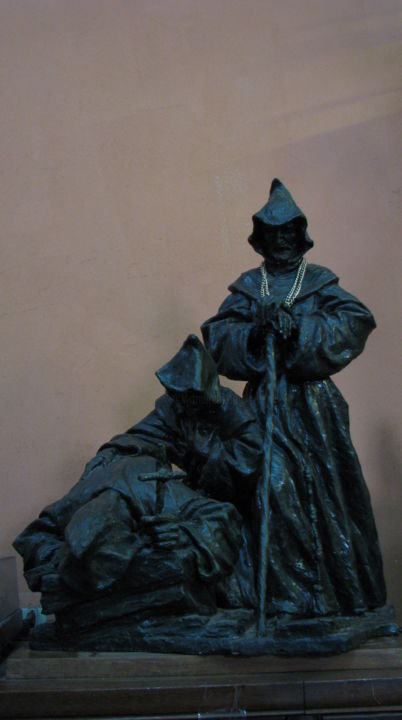 ""Los Franciscanos"" başlıklı Heykel Humberto   Orestes Hoyos   Guevara tarafından, Orijinal sanat, Bronz
