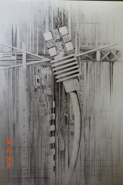 Disegno intitolato "Crusifix Zero" da Esenta, Opera d'arte originale, Grafite