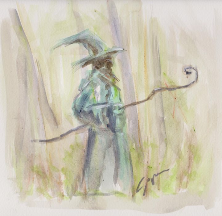 Peinture intitulée "Wizard" par Dominic Sgro, Œuvre d'art originale