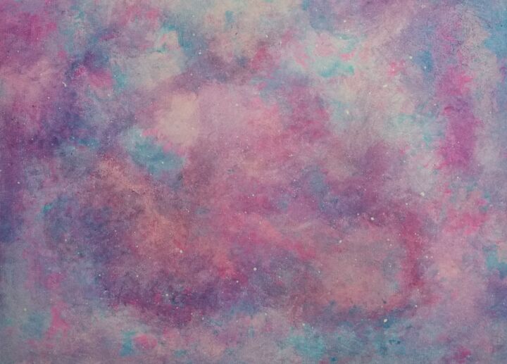 Peinture intitulée "Purple Blue (Galaxy…" par Esma Hazal Gün, Œuvre d'art originale, Acrylique