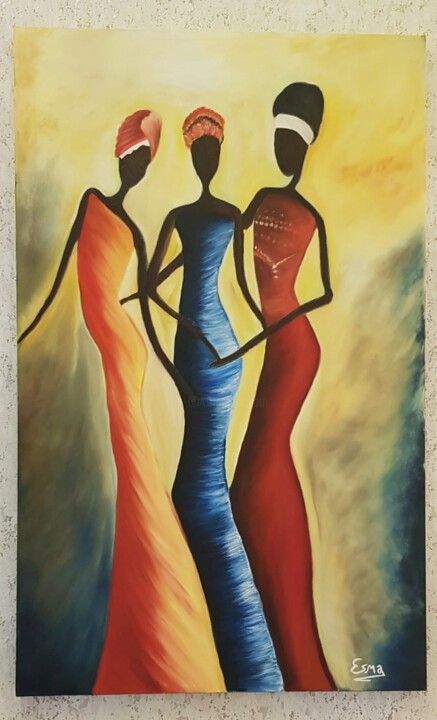 Painting titled "Womans" by Esmanur Kolukısa, Original Artwork, Acrylic