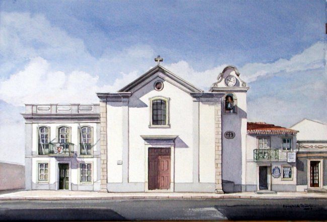 Pintura intitulada "Santa Casa da Miser…" por Esmeralda Duarte, Obras de arte originais