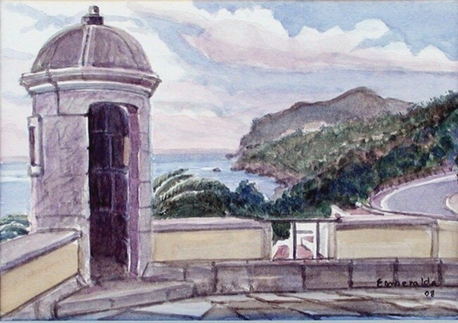 Painting titled "Fortaleza Sta Maria…" by Esmeralda Duarte, Original Artwork