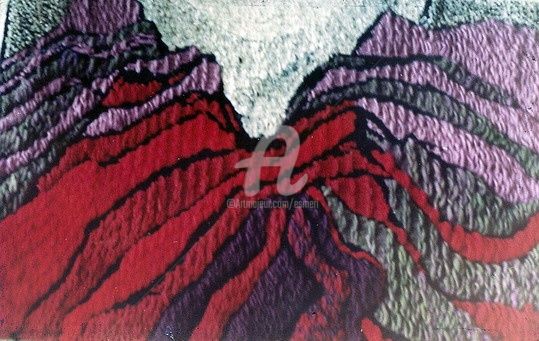 Textile Art titled "ERYTHREE - Mare Ros…" by Esmeri, Original Artwork