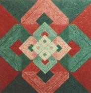 Pittura intitolato "4 square : red & gr…" da Esp---Art, Opera d'arte originale