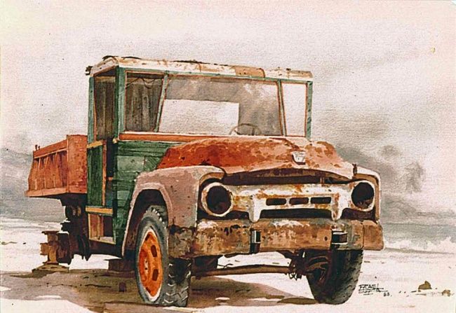 Painting titled "Camion 3" by Rafael Espitia Perea, Original Artwork