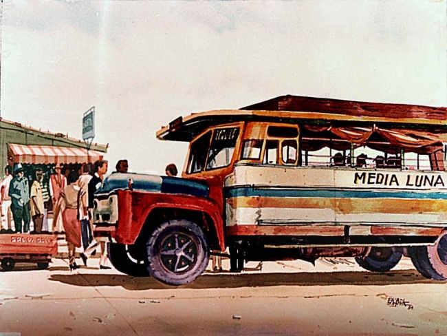 Painting titled "Camion 2" by Rafael Espitia Perea, Original Artwork