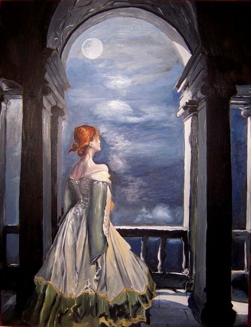 Painting titled "Dreaming of you" by Alexandra Postolache, Original Art,