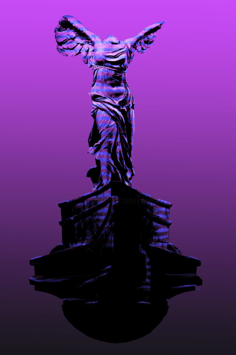 Digital Arts titled "Victoire" by Gérard Esquerre, Original Artwork, Digital Collage Mounted on Aluminium