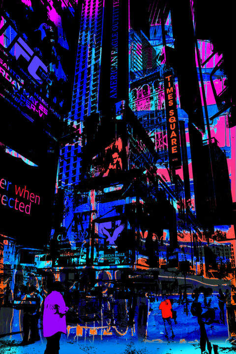 Arts numériques intitulée "New York 11 - Série…" par Gérard Esquerre, Œuvre d'art originale, Peinture numérique