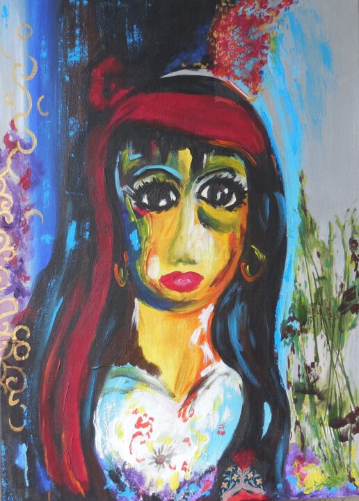 Painting titled "BOHEME" by Est, Original Artwork, Acrylic