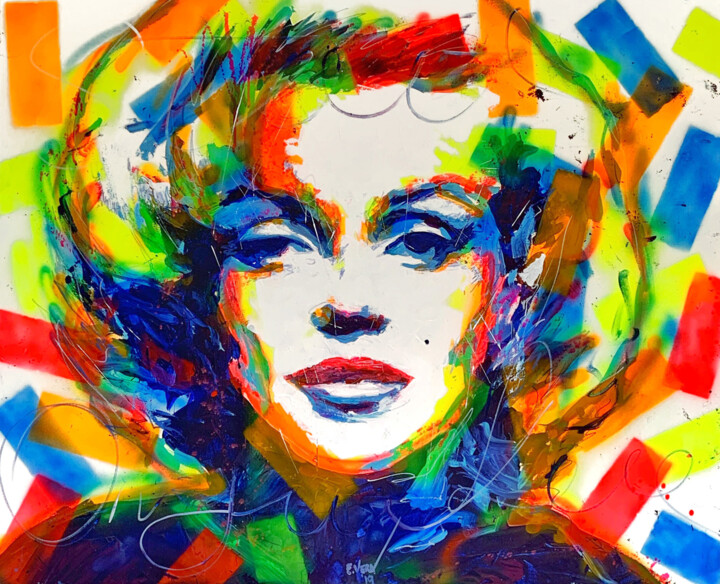 Painting titled "Monroe" by Esteban Vera (EVera), Original Artwork, Acrylic