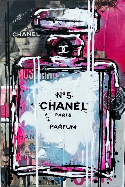 Chanel No5 Pink Fashion Pop Art Graffiti Wall Art