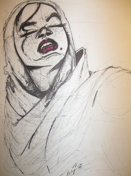 Drawing titled "Crys" by Estéban, Original Art,