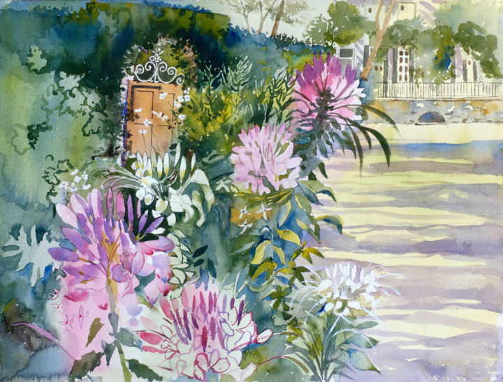 Painting titled "Afternoon Shadows a…" by Emily Stedman, Original Art, Watercolor