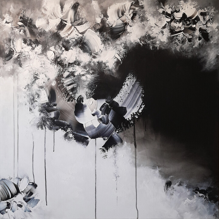 Картина под названием ""Remplir le vide"" - Estelle Barbet, Подлинное произведение искусства, Акрил