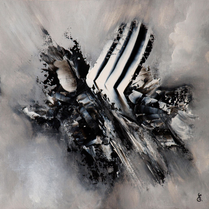 Картина под названием "Black & White" - Estelle Barbet, Подлинное произведение искусства, Акрил