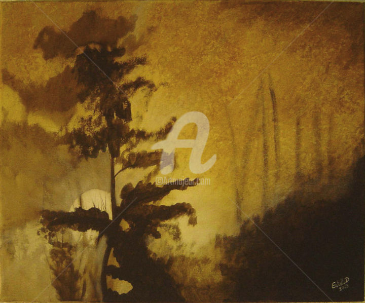 Pintura titulada "soleil levant" por Estelle D, Obra de arte original