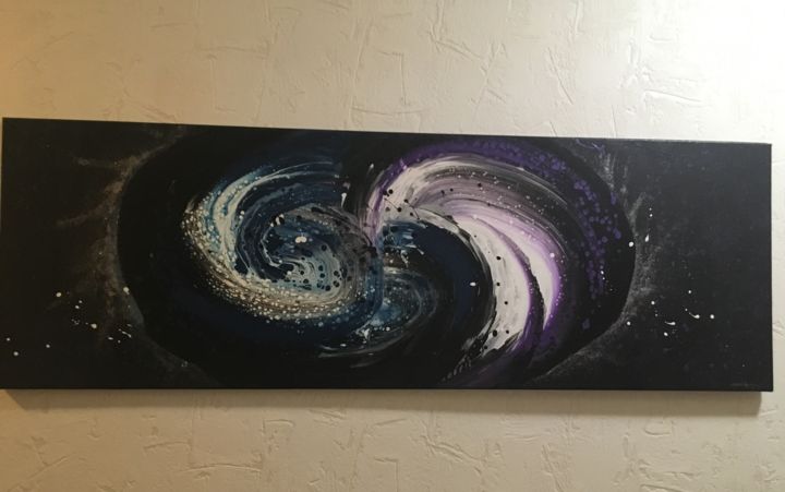 Painting titled "Fusion" by Estelle Pax, Original Artwork, Acrylic
