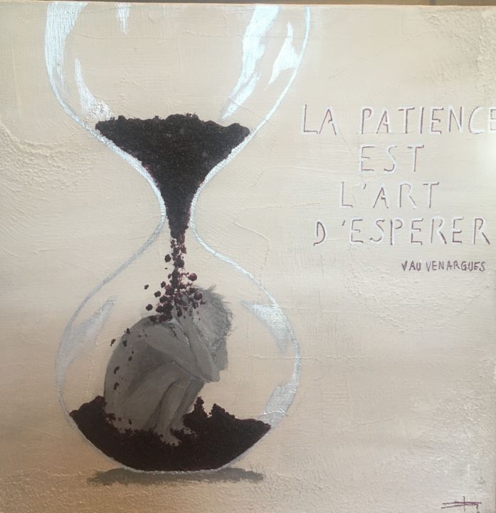 Pintura titulada "Il est temps!" por Estelle Pax, Obra de arte original, Acrílico