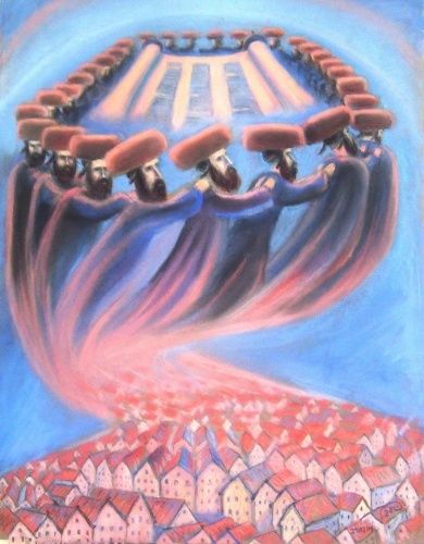 Картина под названием "Свет Торы" - געציל, Подлинное произведение искусства