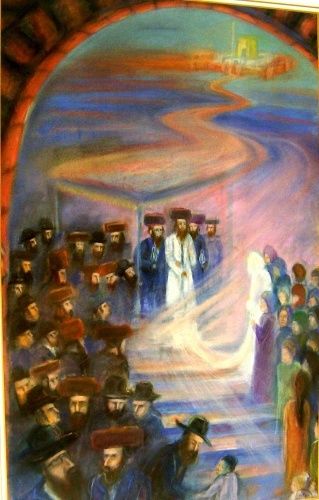 Картина под названием "свадьба" - געציל, Подлинное произведение искусства