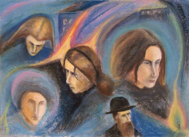 Painting titled "сёстры,семъя" by G Tsyl, Original Artwork