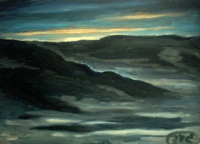 Картина под названием "Тьма перед рассветом" - געציל, Подлинное произведение искусства