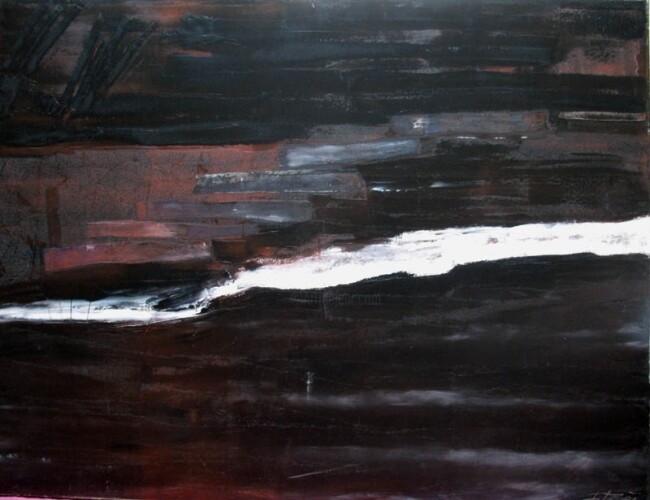 Pintura intitulada "rivière blanche" por Esteves De Cooman, Obras de arte originais, Óleo