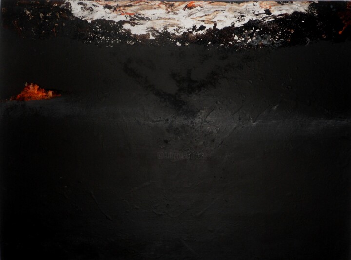 Картина под названием "61x45-7cm-noir-et-f…" - Esteves De Cooman, Подлинное произведение искусства, Акрил