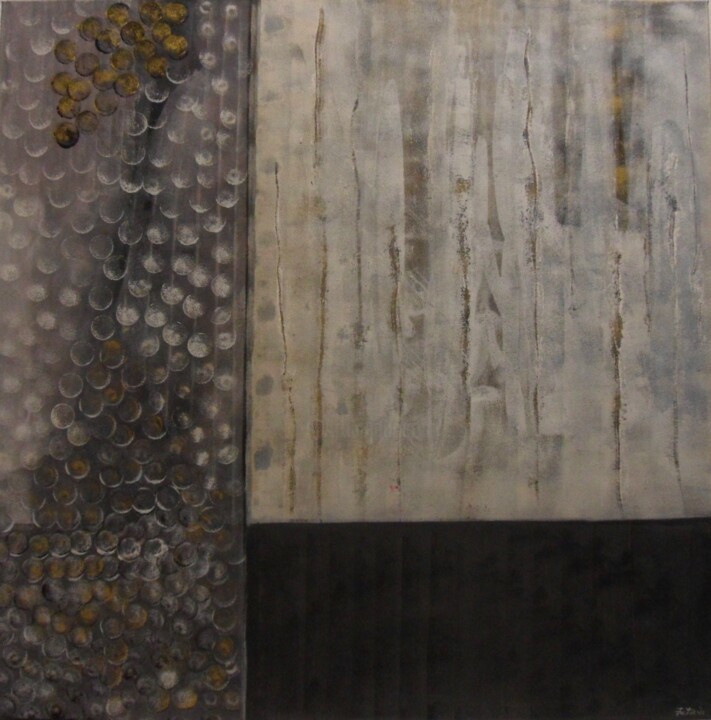 Malarstwo zatytułowany „100x100-cm-champagn…” autorstwa Esteves De Cooman, Oryginalna praca, Akryl