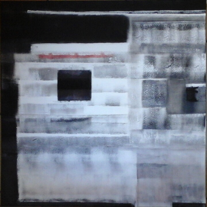 Painting titled "80x80-cm-strates-et…" by Esteves De Cooman, Original Artwork, Acrylic