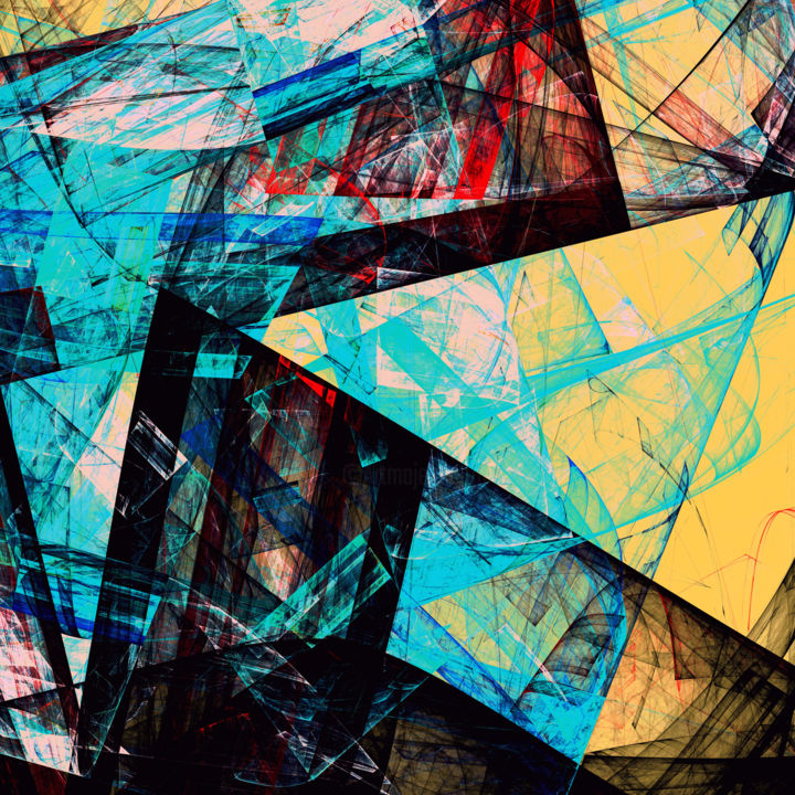 Arts numériques intitulée "Abstract Compositio…" par Angel Estevez, Œuvre d'art originale, Travail numérique 2D