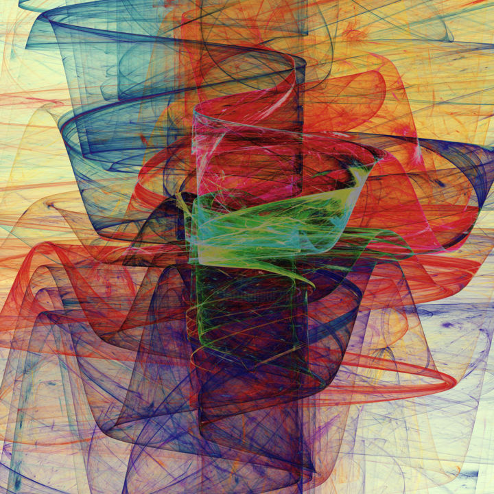 Digitale Kunst mit dem Titel "Abstract Compositio…" von Angel Estevez, Original-Kunstwerk, 2D digitale Arbeit