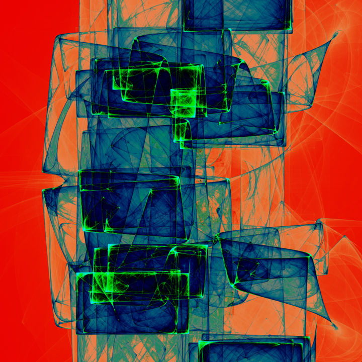 Grafika cyfrowa / sztuka generowana cyfrowo zatytułowany „Abstract Compositio…” autorstwa Angel Estevez, Oryginalna praca, 2…