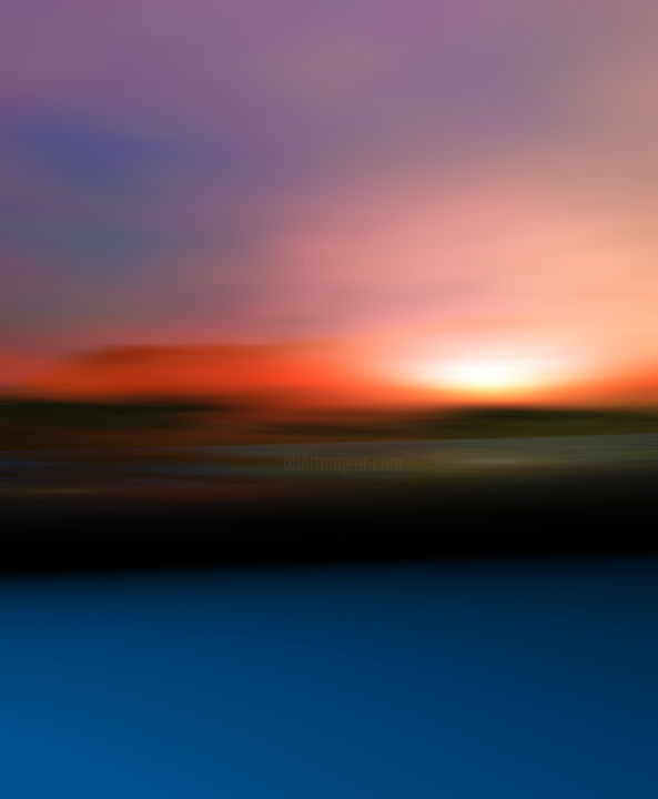Arts numériques intitulée "Sunset Colors" par Angel Estevez, Œuvre d'art originale, Travail numérique 2D