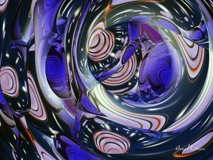 Digital Arts titled "abstract 9" by Angel Estevez, Original Artwork, 3D Modeling