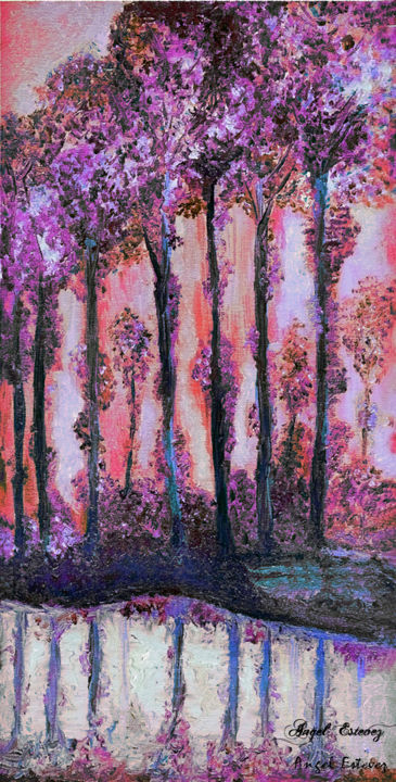Digital Arts titled "Trees" by Angel Estevez, Original Artwork, Digital Painting
