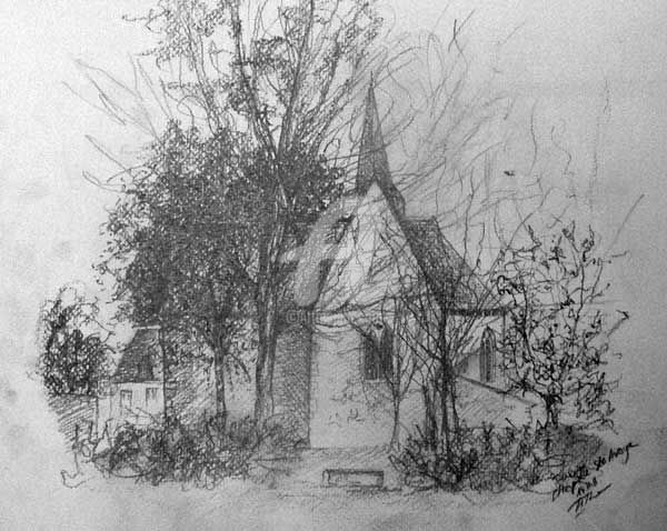 Drawing titled "2011.11.Chapelle St…" by Esther, Original Artwork