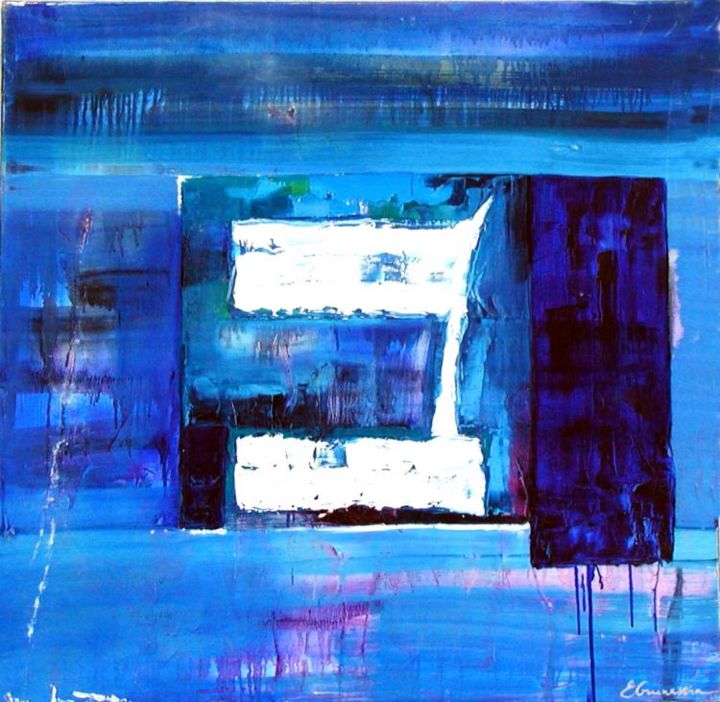 Painting titled "BLUE BETH" by Esther Guenassia, Original Artwork