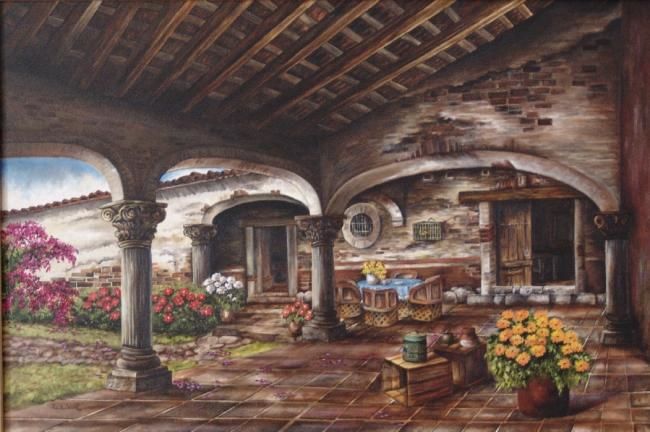 Pintura titulada "Hacienda" por Edith Succar, Obra de arte original