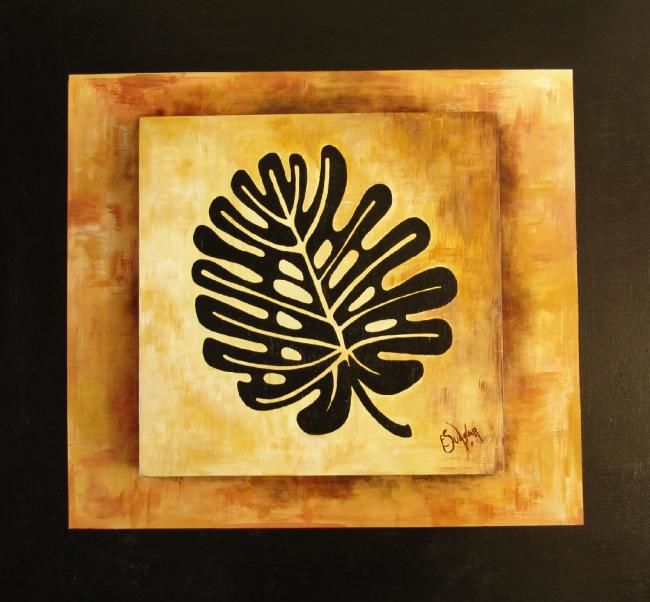 Painting titled "Hoja" by Edith Succar, Original Artwork