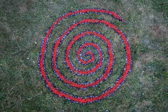 Fotografia intitulada "la spirale d'automne" por Carole Louise Barbier, Obras de arte originais