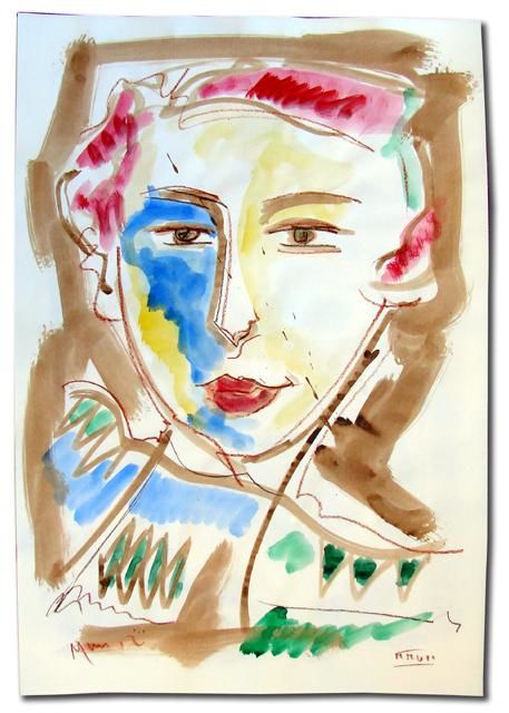 Картина под названием "J" - Ethel Muniz, Подлинное произведение искусства