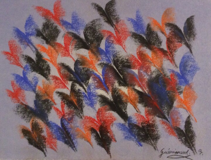 "Vol de papillon" başlıklı Resim Etienne Guérinaud tarafından, Orijinal sanat, Pastel Cam üzerine monte edilmiş